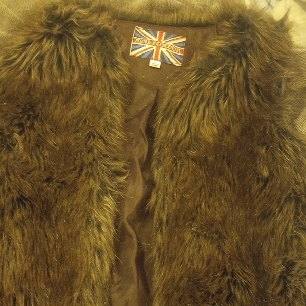 Brown Faux Fur Vest